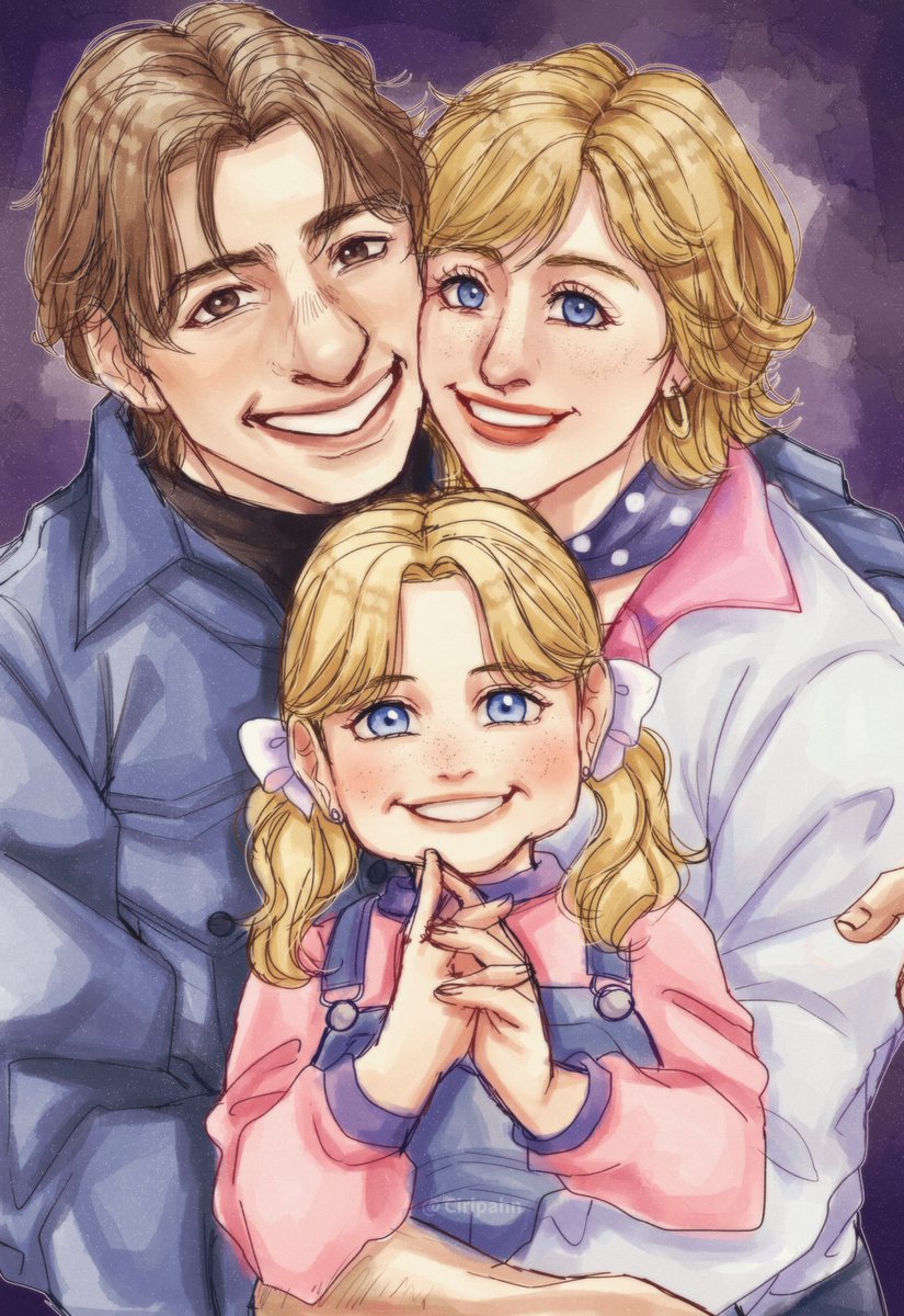 OC
Elise kecil dengan Papa &amp; Mama (saat masih ada)
.  
.        
#oc #ocsbase #anaknyacirii #イラスト