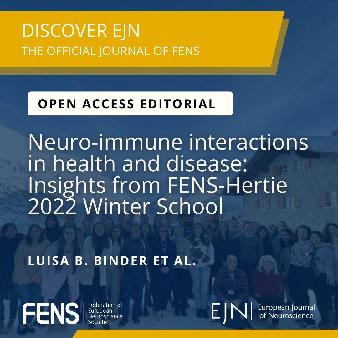 📣 Discover EJN articles! ❄️ Read this editorial to find out more about the FENS-Hertie 2022 #WinterSchool and the interactions between the nervous and both innate and adaptive #ImmuneSystems! Read the full #OpenAccess editorial at: loom.ly/Z2tVmPs