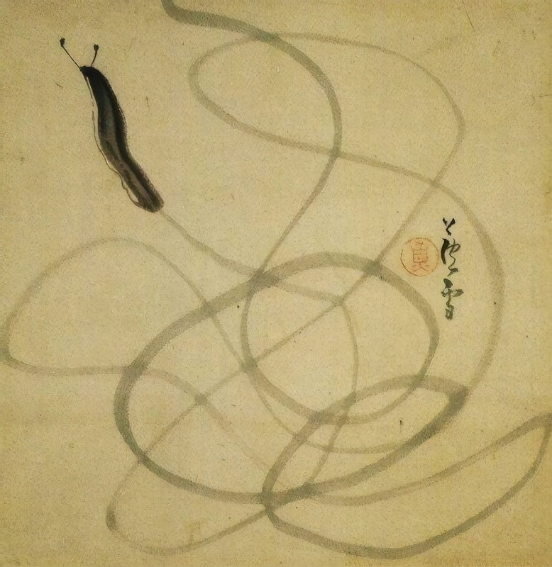 長沢 芦雪
（Nagasawa Rosetsu、1754-1799）
『なめくじ図』
（Slug）