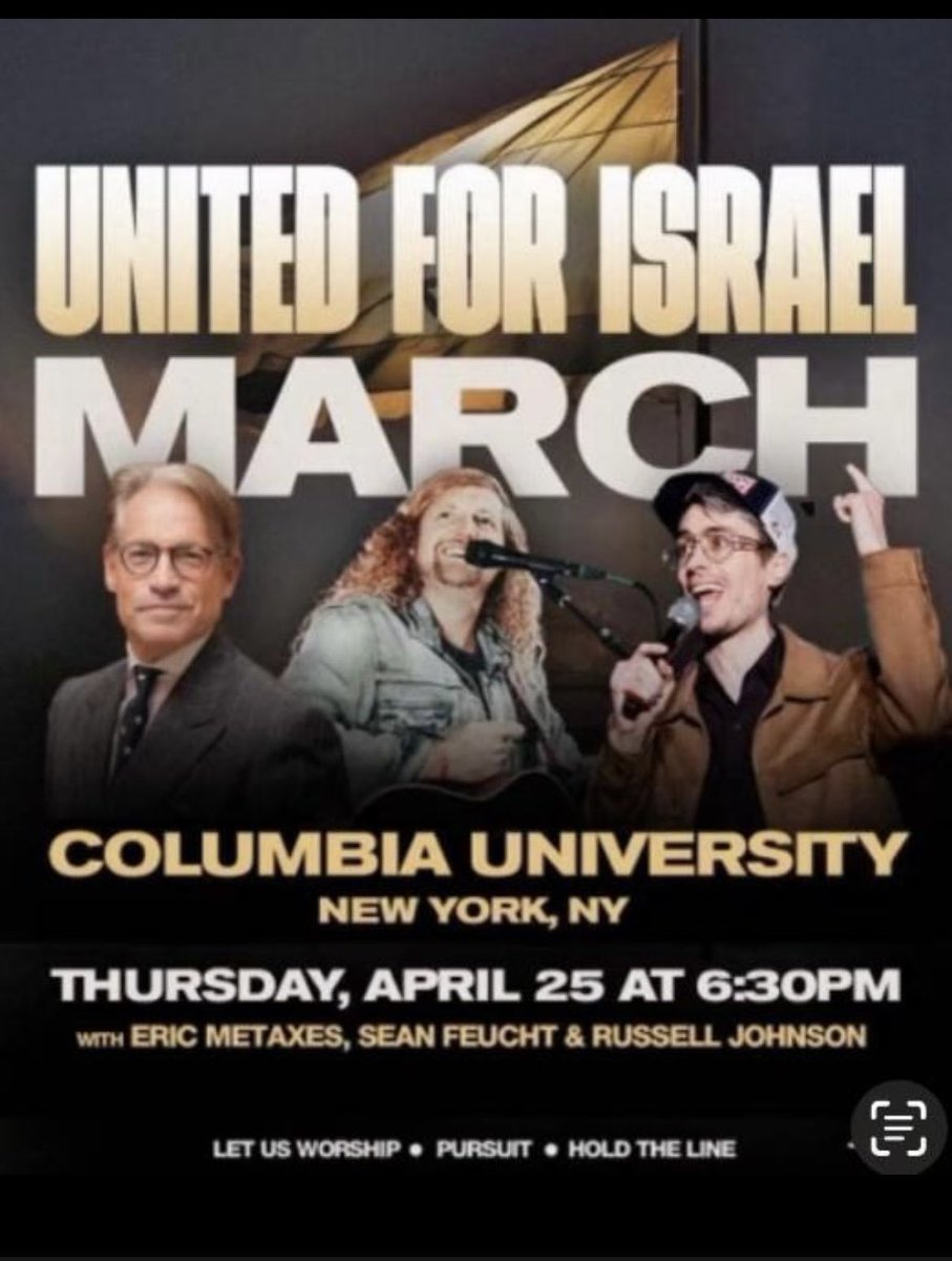 Some friends of the Jews coming to Columbia today.
