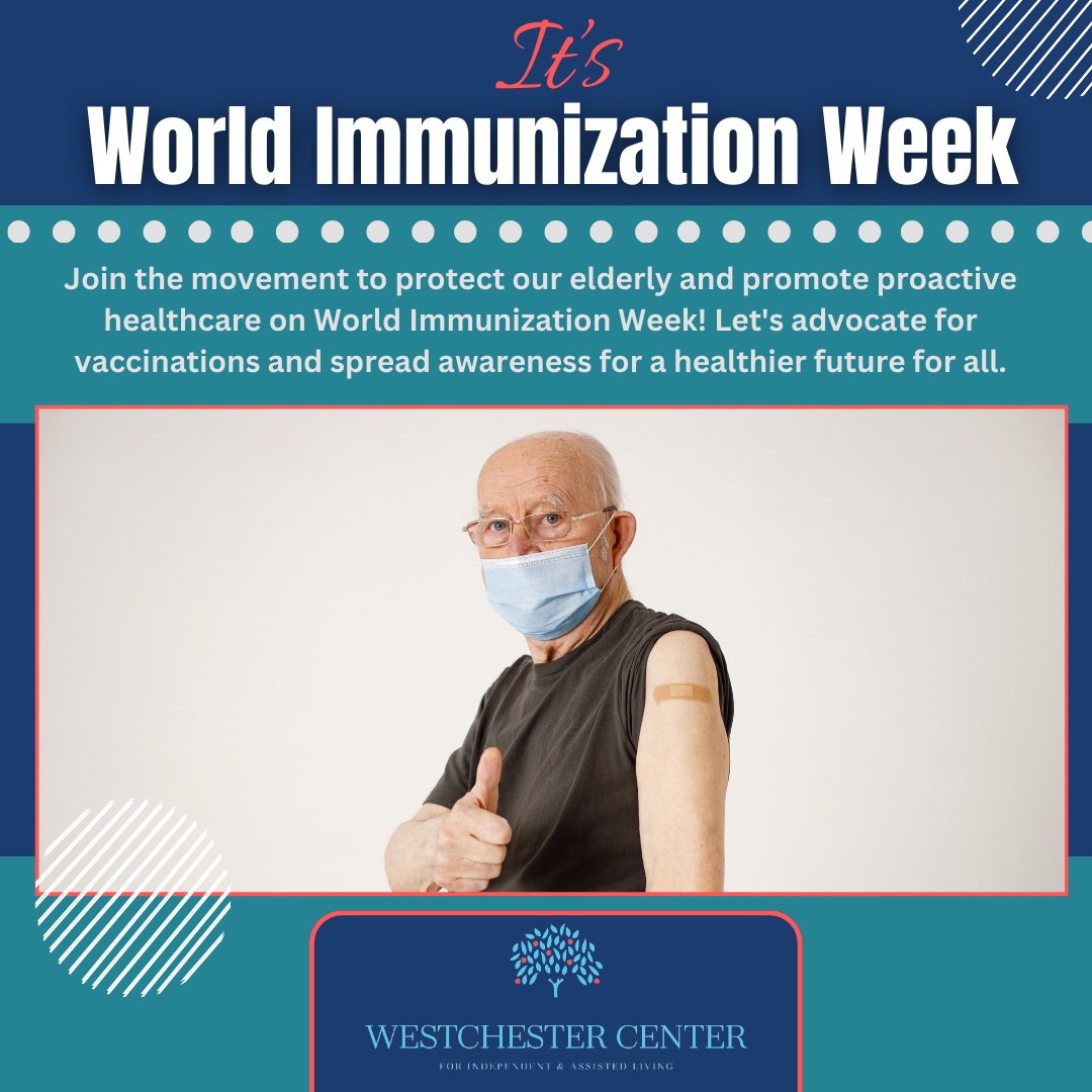 This World Immunization Week, let's come together to champion the importance of vaccines for our elderly population. Join us in prioritizing preventive healthcare to keep our loved ones safe and healthy.

Together, we can make a difference!💉🌍

#VaccinesWork #StayProtected