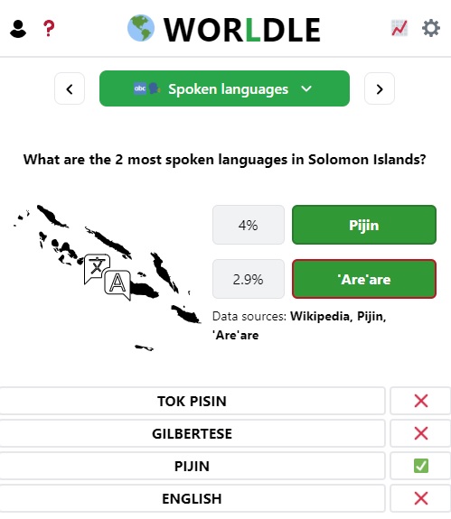 APS221's tweet photo. @Worldle_Game @teuteuf @Worldle_Game
Try it yourself. Try to type ꞌAreꞌare with your keyboard. I know you read these, because you got rid of the 20 different Arabics. https://t.co/3MN4CFIuDA