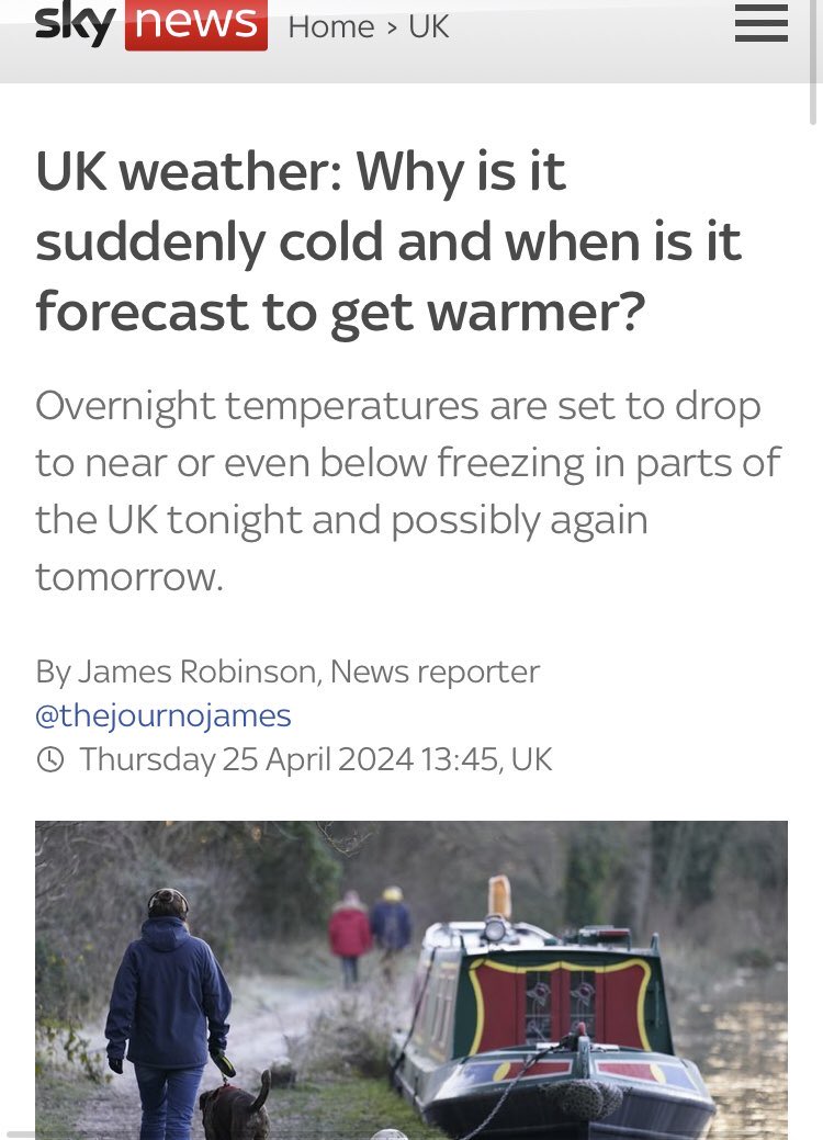 I’d guess it’ll get warmer as we head in to the summer, im no meteorologist or anything but i’ll stick my neck on the block on this one. What is going on? Are we living in a sim thats broken down or something? Is this real life? When did the media become an absolute joke?🤡🤦🏻