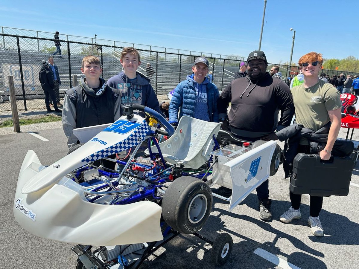 TiptonHS's tweet photo. Congratulations to the THS EV go cart team. They finished third overall at Purdue today!

This is still a very new program for THS, and the kids has worked extremely hard to become competitive.

Excellent job, Blue Devils! #TiptonPride https://t.co/5vlBv7sfUn