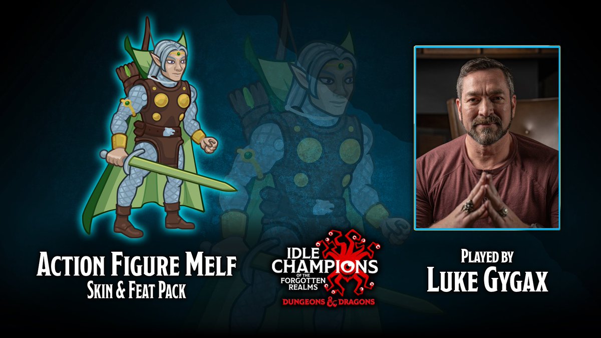 Join me today at 1pm on Idle Insights to talk about Action Figure Melf Pack available now- and what I’m doing to celebrate the big 50th anniversary of D&D. twitch.tv/cnegames #dnd #ttrpg #melf #idlechampions #gygax