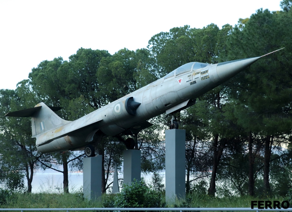 Greek AF Lockheed F104G Starfighter - 7205 - on display in the town of Aigio #AvGeek #avgeeks #aviation #planespotting #aviationdaily #aviationphotography @air_intel @scan_sky