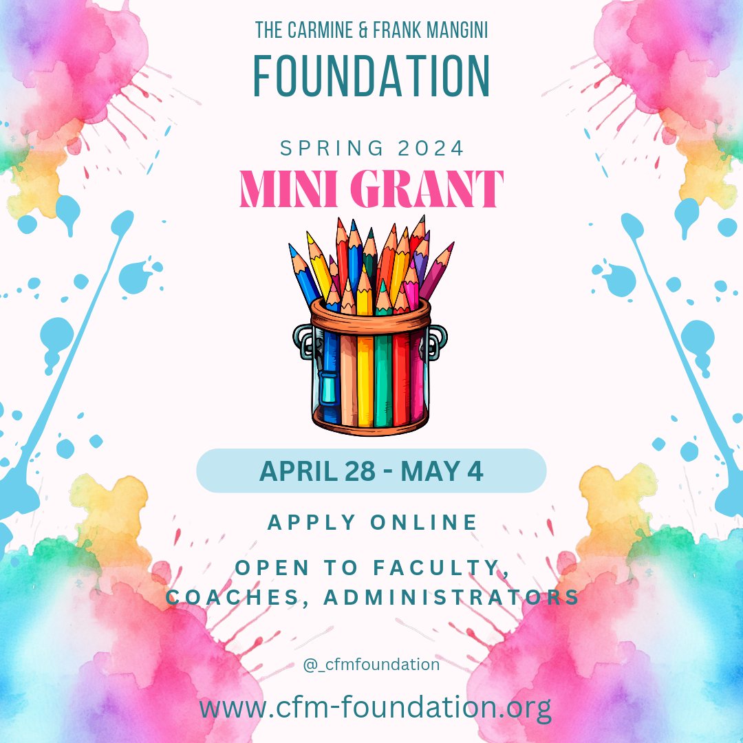 A little late this period but we'll be holding a short spring grant period in the coming days to close out the year. Please share with your friends in education.