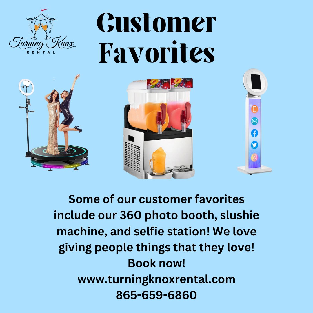 We love serving our customers, and we love getting their feedback! Here are some of their favorites! Book with TKR to share some of your favorites! 

turningknoxrental.com 
865-659-6860