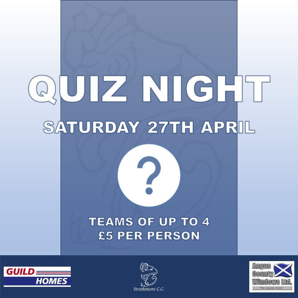 🗣️| Don't forget...it's Quiz Night on Saturday after the season-opener against Broomhall. Register your team now ⤵️ buff.ly/44cdmij