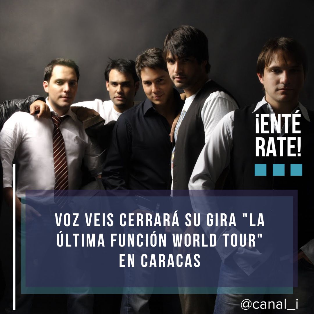 El grupo Voz Veis realizará el cierre de su gira denominada 'La Última Función World Tour' en Caracas, el próximo 26 de octubre. El concierto se realizará en el campo de fútbol de la Universidad Simón Bolívar (USB), ubicado en el municipio Baruta, a las 8:00 pm