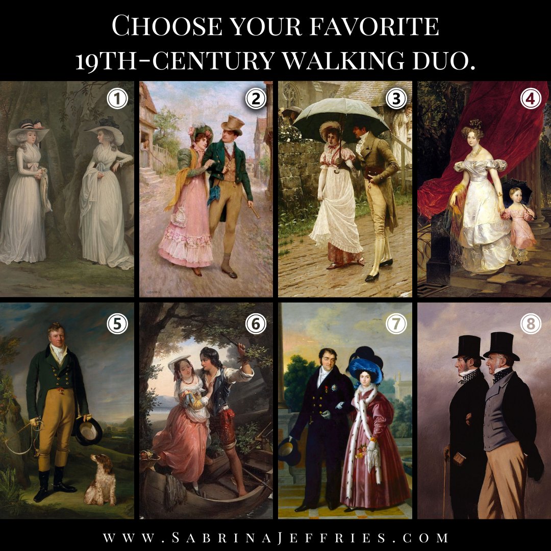 There are so many great images of 19th-century people going for walks. Of course, they didn’t have cell phones and TV to distract them at the time, so walking was a favored activity. Here are a few of my favorite paintings of people on promenade. Which do you like best?