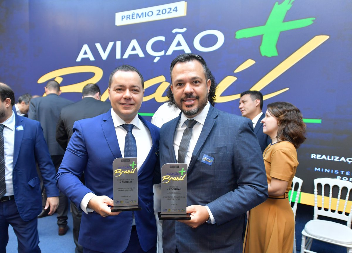 Representando a Aena, estiveram presentes na cerimônia: Santiago Yus, diretor-presidente da Aena Brasil; Diego Moretti, diretor do Aeroporto do Recife; Lúcio Flávio Fonseca, diretor do Aeroporto de Uberlândia, e Luiz Felipe Cavalcanti, diretor de Operações.