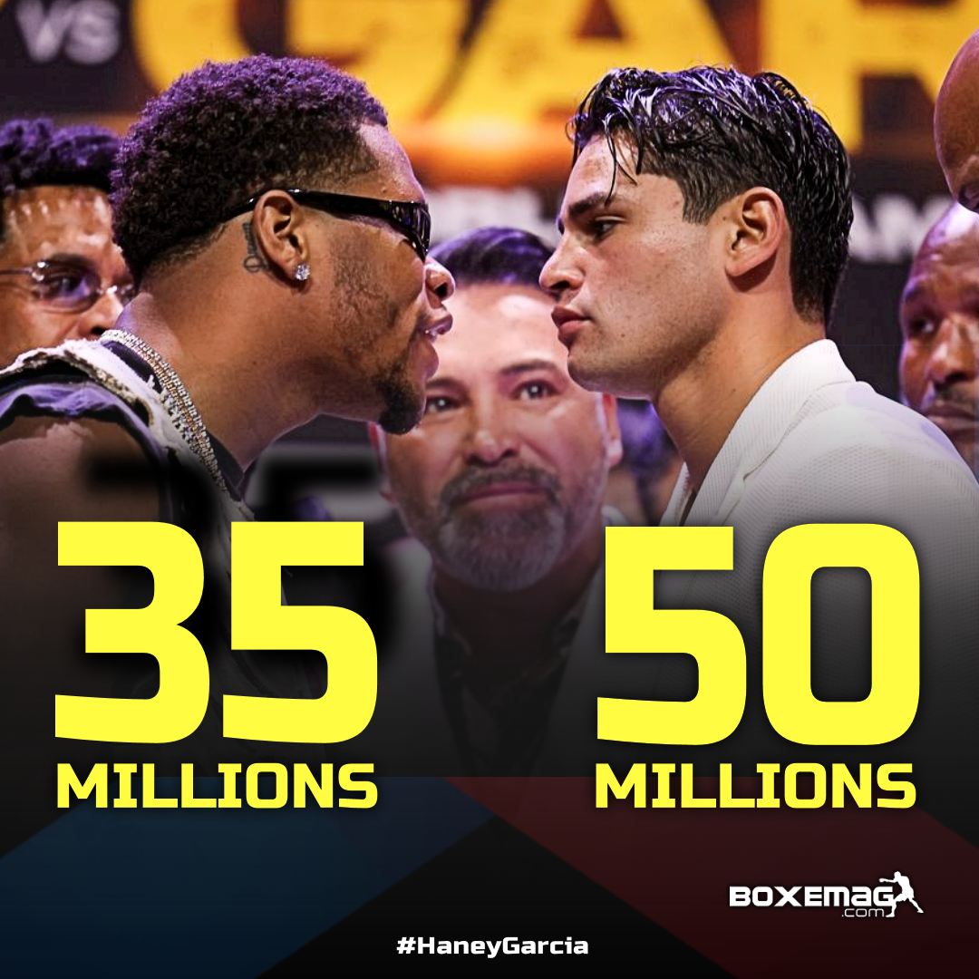 Ryan Garcia et Devin Haney ont tous les deux dévoilés combien ils ont touché pour leur combat. 💲Garcia: 50.000.000$ 💲Haney: 35.000.000$