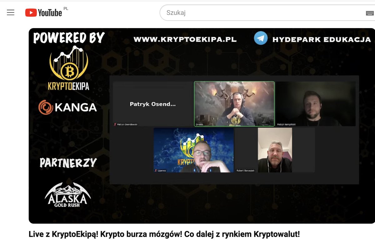 Jest z Nami @KempinskiPatryk wpadajcie zadać pytanie! youtube.com/watch?v=gbqPOM… #KryptoEkipa #kryptowaluty #Bitcoin