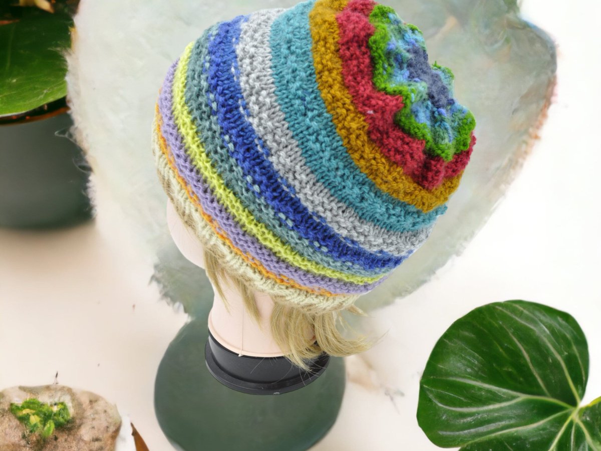Hand Knit Colorful Beanie | Winter Hat for Women | Hand Knitted Cold Weather Beanie | Unique Winter Gift | Handmade Women's Hat tuppu.net/b31c7c43 #love #picoftheday #artistaasiatico #AIPoweredS24 #beautiful #instagood #photooftheday #tbt #KnitwearFashion