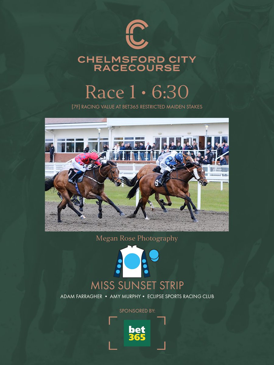 6:30pm Result: Congratulations to Miss Sunset Strip who wins the “Racing Value At bet365 Restricted Maiden Stakes” (T) Amy Murphy (J) Adam Farragher (O) Eclipse Sports Racing Club 1️⃣ Miss Sunset Strip  2️⃣ Thanks Dad 3️⃣ Respectable Jack