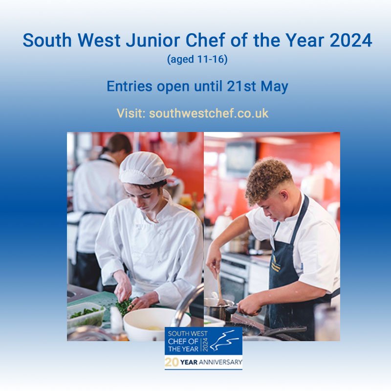 Junior chefs - have you submitted your entry for South West Junior Chef of the Year yet? This is your chance to win the title in your own county initially, earning a place in the overall South West final! Entries close on 21st May. Find out more at southwestchef.co.uk/the-competitio…