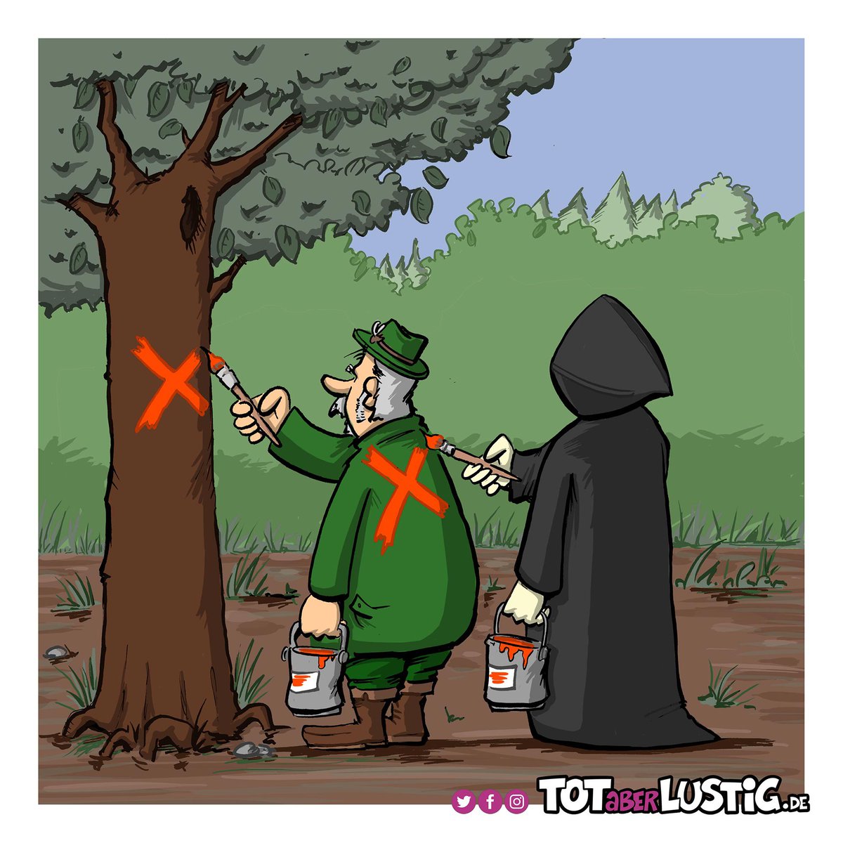 totaberlustig's tweet photo. Tag des Baumes 🌳
Vielen Dank, dass Ihr Tot, aber lustig unterstützt:
❤️ Unterstützer werden: https://t.co/GrsIRCP9GJ
❤️ Etwas in die Kaffeekasse schmeißen: https://t.co/djJEhrQXvo
.
.
.
#cartoon #totaberlustig #cartoon #baum #faellen #wald https://t.co/XDKBfV4JuL