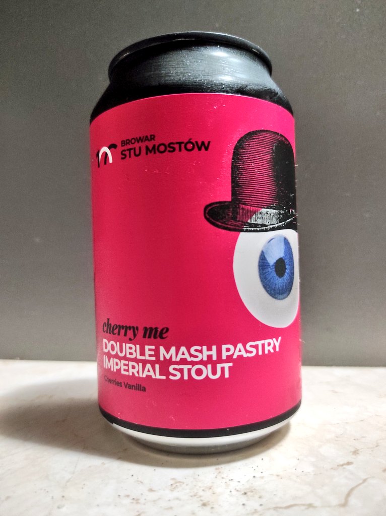 BojanowskiMarek's tweet image. #455
🍺 Cherry Me
🇵🇱 Browar Stu Mostów 
Pastry Imperial Stout
Alk. 11.2%
Ekst.wag. 35.0
4/5
#craftbeer #polishbeer #pastry #imperialstout #piwokraftowe #browar #StuMostów #beergeak #beerpics #wroclaw
@BrowarStuMostow