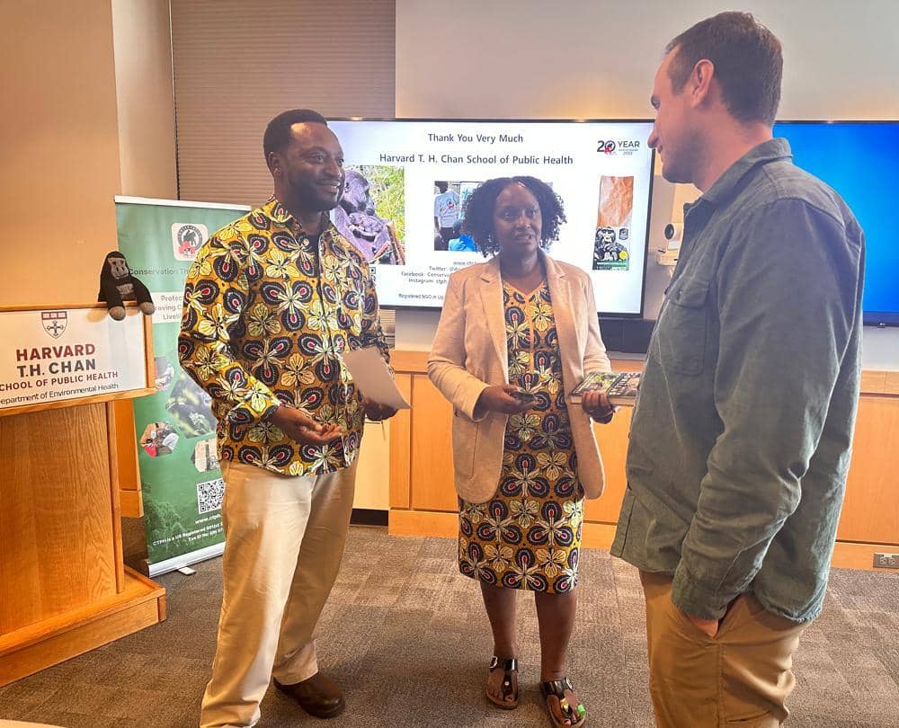 Yesterday it was an honor to give a presentation at @HarvardChanSPH where I shared with students and faculty our #OneHealth approaches to public health and gorilla 🦍 conservation in Uganda and our zoonotic disease prevention and family planning programs at @CTPHuganda.