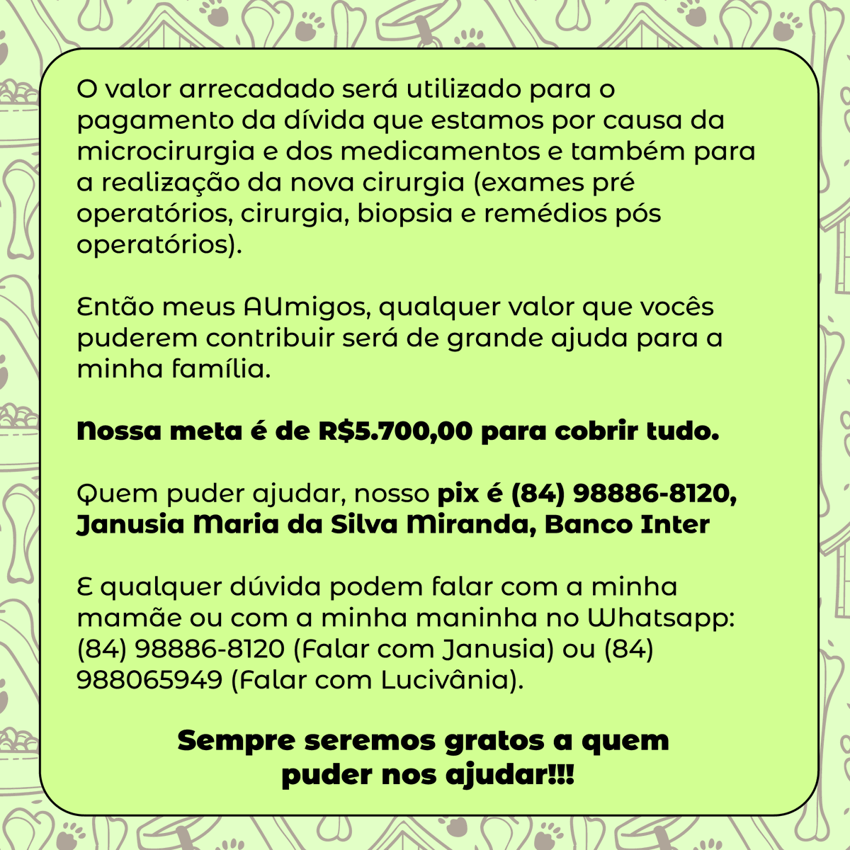 itslulululu's tweet image. Oi gente! Meu cachorrinho está passando pro um problema de saúde e quem puder ajudar eu ficarei eternamente grata! 

Se puderem ajudar nem que seja com um compartilhamento, será muito importante pra gente!!!