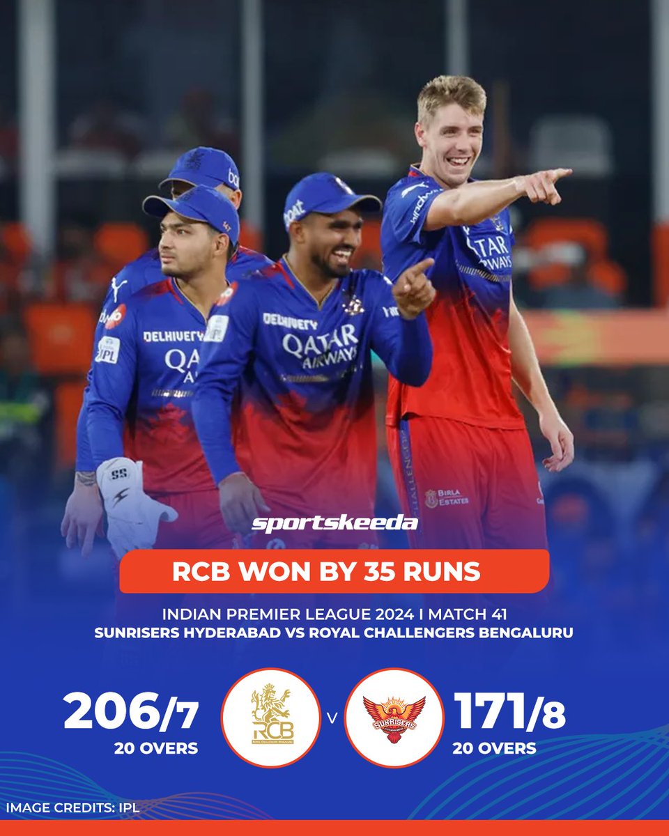 A complete all-round performance by the RCB to break their 6-game losing streak! 🔴💪 #RCB #SRHvsRCB #Cricket #IPL2024 #Sportskeeda