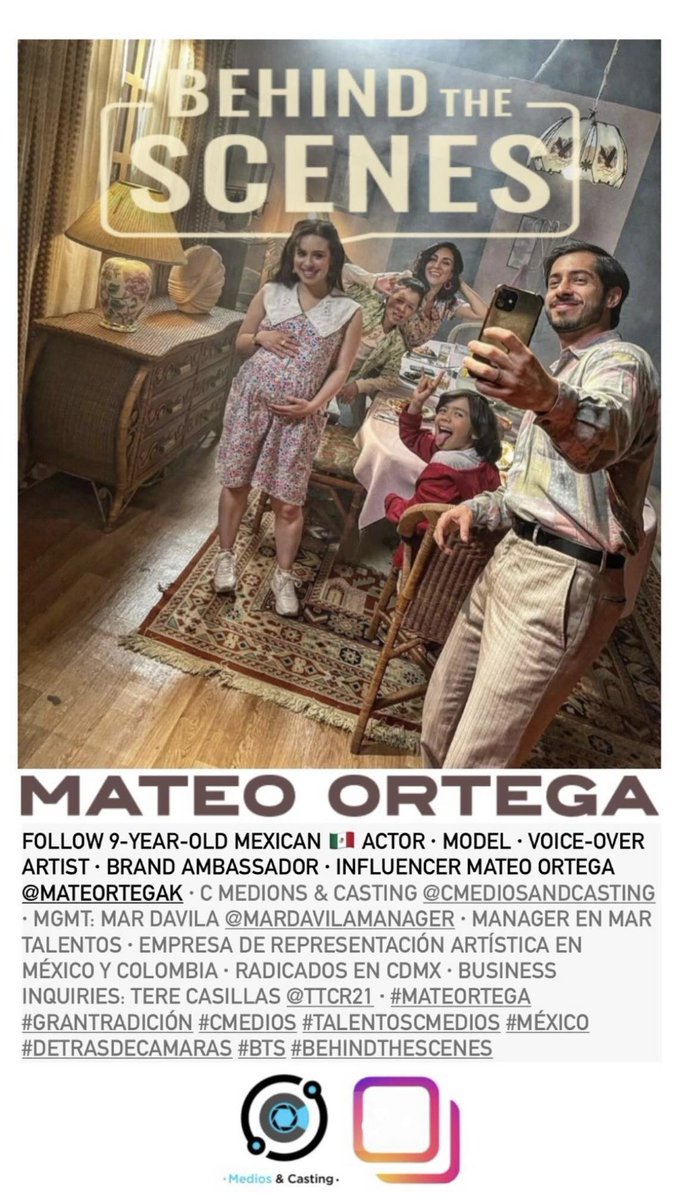 'Es increíble trabajar con ustedes!!! «It’s incredible working with all of you» C Medios and Casting instagram.com/cmediosandcast…'
— Mexican 🇲🇽 Actor Mateo Ortega @_mateoortega
IG: instagram.com/mateortegak
#mateortega #cmediosandcasting #younghollywood #alwaysworking #talent #méxico