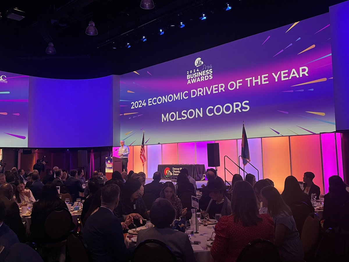 Economic Driver of the Year: 🏆 Congratulations to @MolsonCoors for clinching the title of Economic Driver of the Year! Your commitment to cultivating a thriving business landscape in Colorado is shaping our community's future. Thank you for all you do! #BizAwards