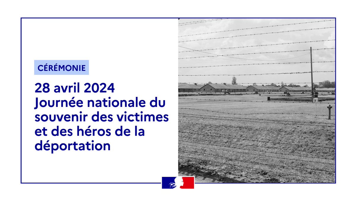 🇫🇷  #Cérémonie | La cérémonie commémorative de la Journée nationale du souvenir des victimes et héros de la déportation aura lieu le dimanche 28 avril 2024 à Aix-les-Bains, Chambéry et Grésy-sur-Aix.
✅ Cette cérémonie départementale est accessible au public. Vous êtes les…