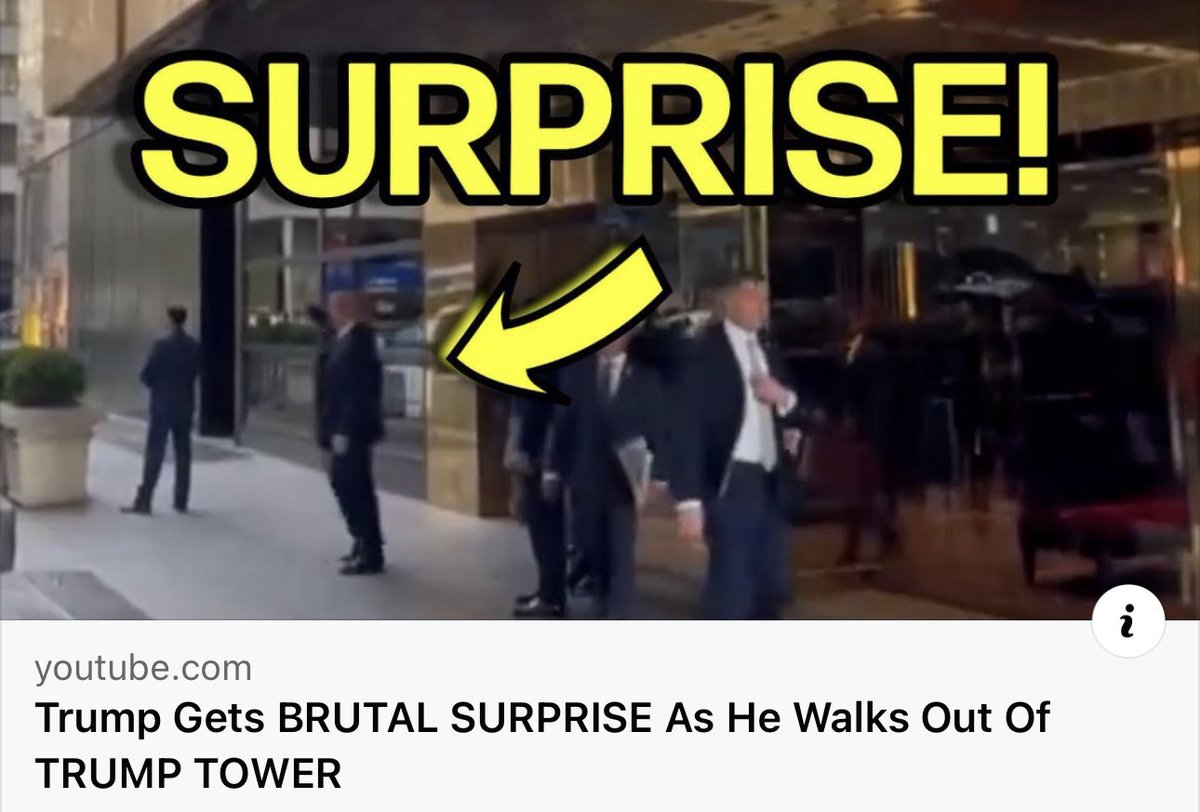 BREAKING VIDEO:🚨🚨🚨 Trump just got blindsided in New York as he walked out of Trump Tower!🤣🤣🤣 Watch the video here: youtu.be/kUeljfz-Wg4?si… Please retweet and hit the ❤️ if you’re GLAD!