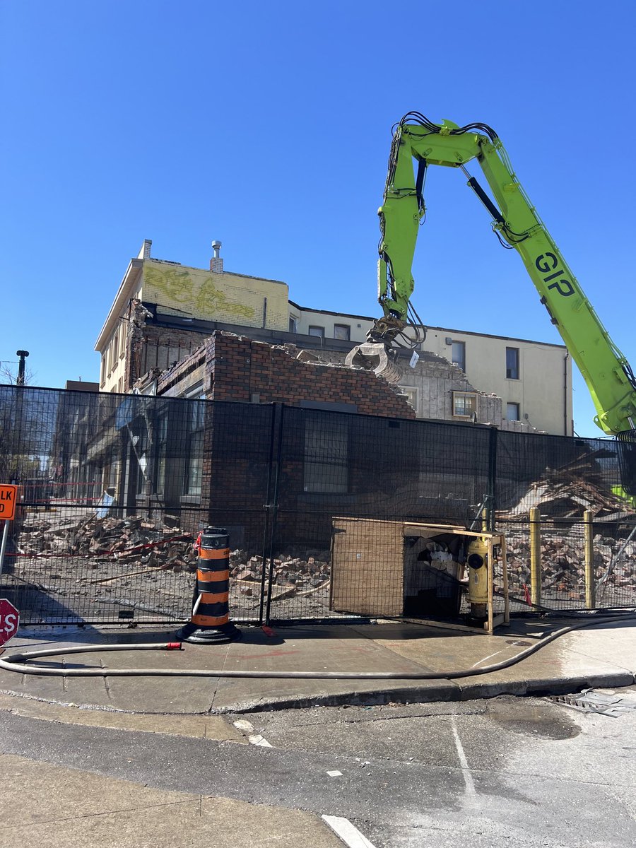 There goes our quaint little neighbourhood! 😱 #TorontoDanforth Progress sucks when you don't take care of the people who live(d) here.