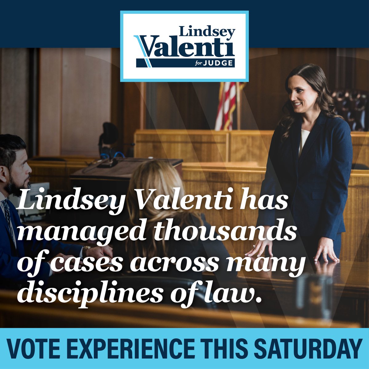 In both private practice and for the JPSO, I handled thousands of cases across many disciplines of the law, which have prepared me for the bench. Vote for experience and integrity this Saturday.