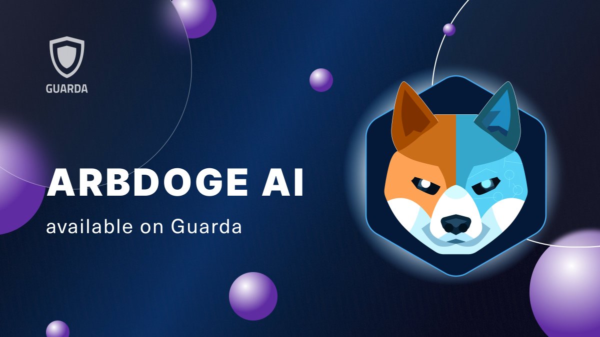 Introducing $AIDOGE (@ArbDoge_AI) on @GuardaWallet! A project where AI meets Web3 on #Arbitrum, powered by a community of AI enthusiasts. Send, receive, and manage #AIDOGE effortlessly. Start by creating your wallet 👉 grd.to/ref/twi_app