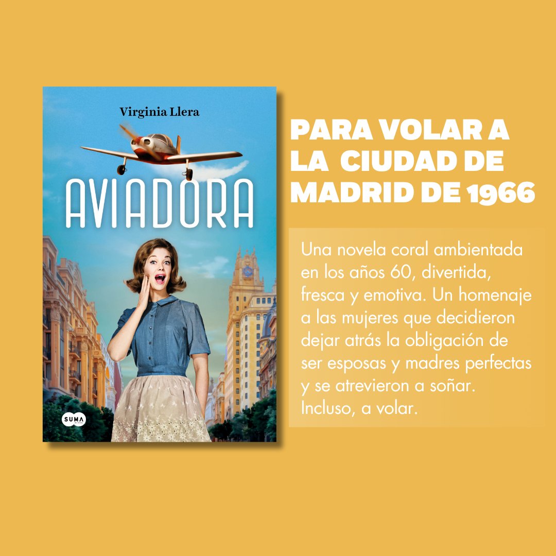 ¿A dónde volaríais ahora mismo si pudierais? Os invitamos a tomar un vuelo hasta Madrid, eso sí, de finales de los años 60, con la «Aviadora» de @virllera.  ✈️👉 bit.ly/4cypRbN #NovedadesPenguin