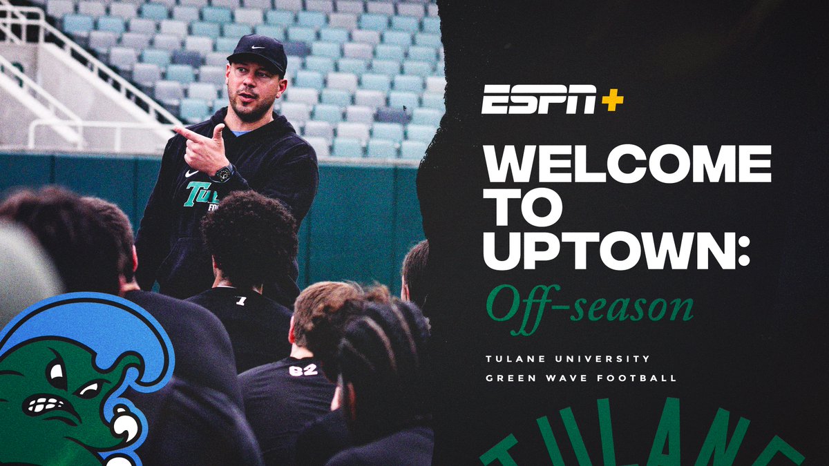 GreenWaveFB's tweet photo. Miss the season finale? We’ve got you covered! 

Head on over to the @TulaneAthletics YouTube channel to catch up on the finale and the entire first season of #WelcomeToUptown: Off-Season! 

🔗: https://t.co/8nfznGRfbc https://t.co/jFI71uWnJH
