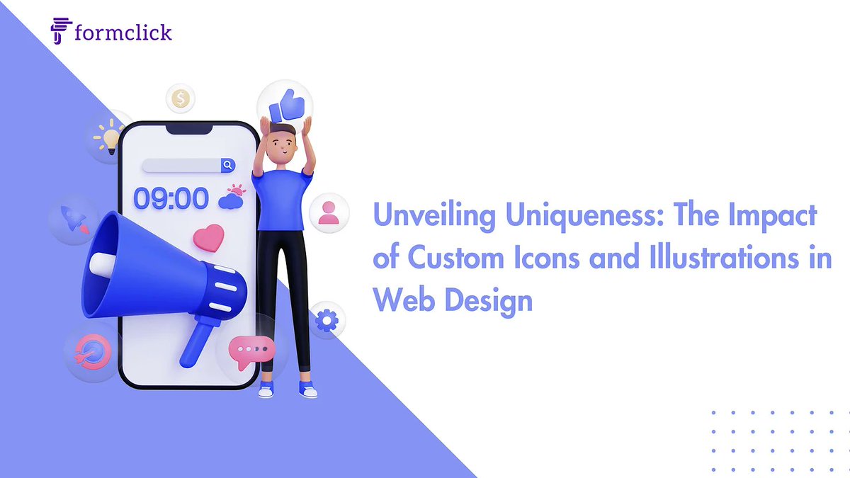 Explore the impact of custom icons and illustrations in web design, exploring their significance and showcasing examples of their transformative influence.
#formclick #formbuilder #nocode #nocodeformbuilder #webdesign #blog 
Read the entire blog at blog.formclick.io/post/unveiling…
