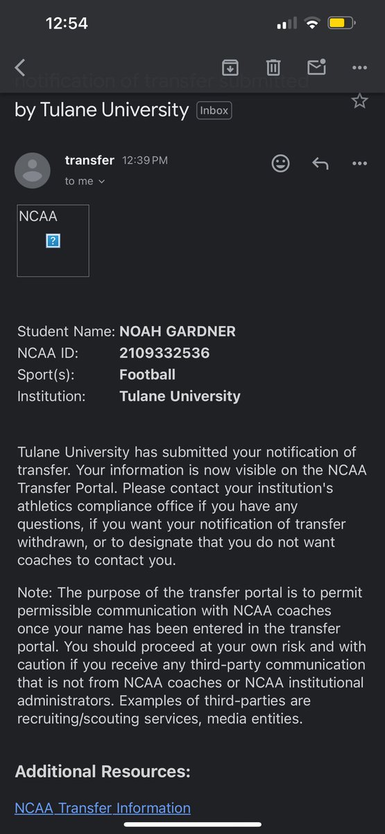 ngardner_75's tweet photo. I am officially in the transfer portal with 4 years of eligibility remaining. https://t.co/4yaMQbjapp