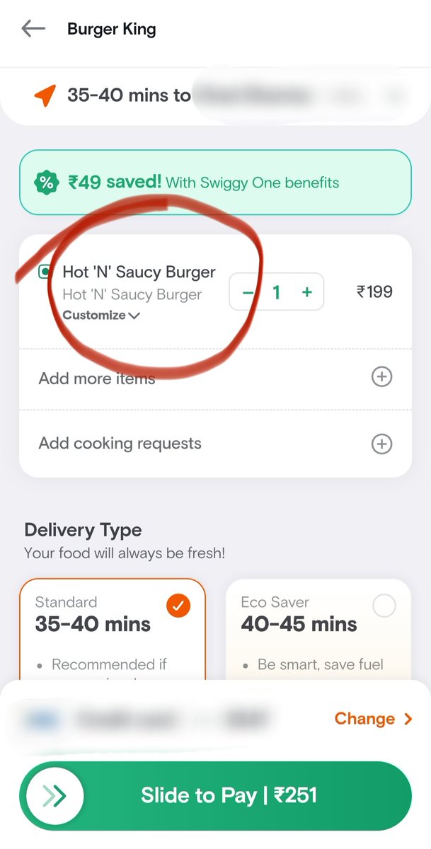 SharmaVinal's tweet photo. Ordering a Hot 'N' Saucy Burger from @BurgerKing using @Swiggy @SwiggyCares, look at the Restaurant Packaging charges, ₹35.24 for a paper bag! 

Seriously?🤷 #Swiggy #BurgerKing https://t.co/nScb9I4m6n