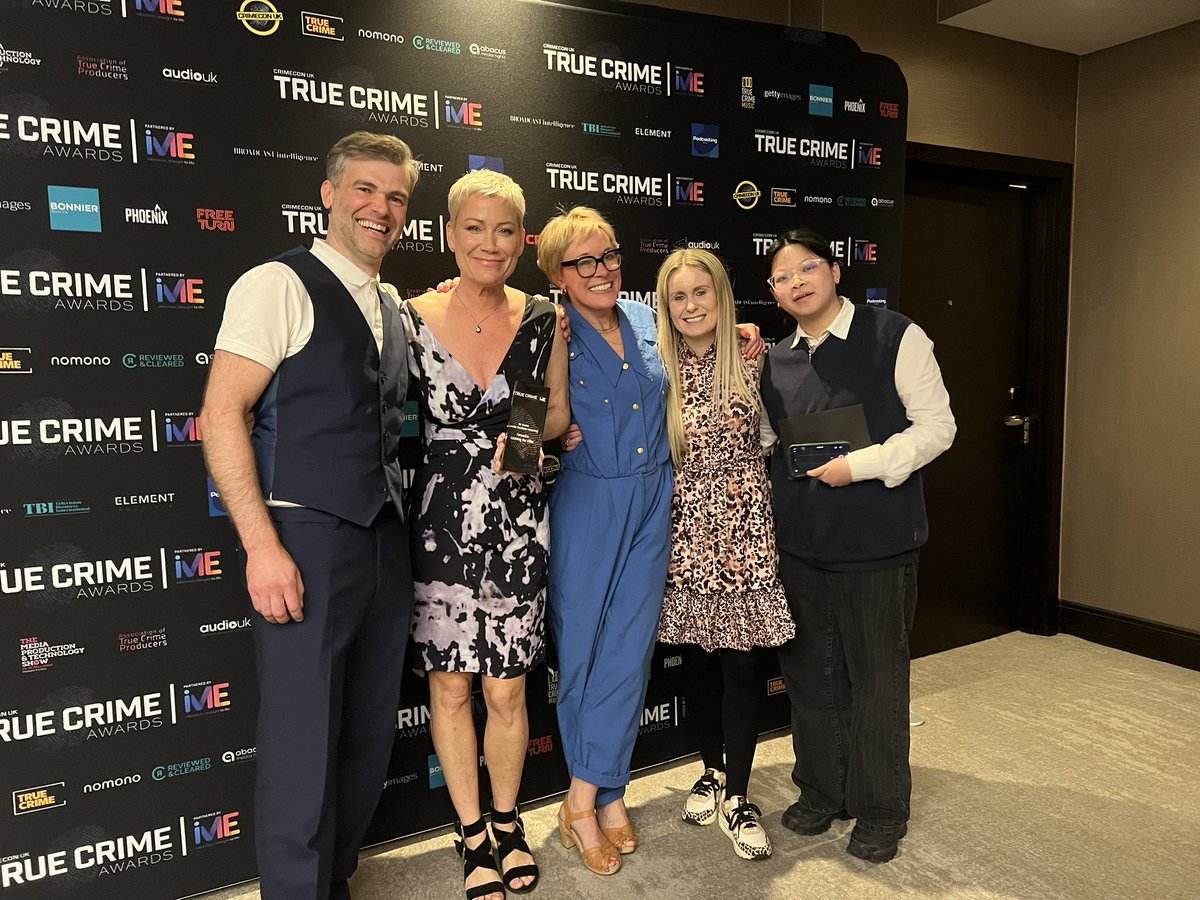 Double winners! 🏆🏆 Congratulations to the Forensics: Catching the Killer production team on winning a second #truecrimeawards in a row. The biggest thank you to all the friends & families of lost loved ones who gave their time to tell very personal stories 🫶