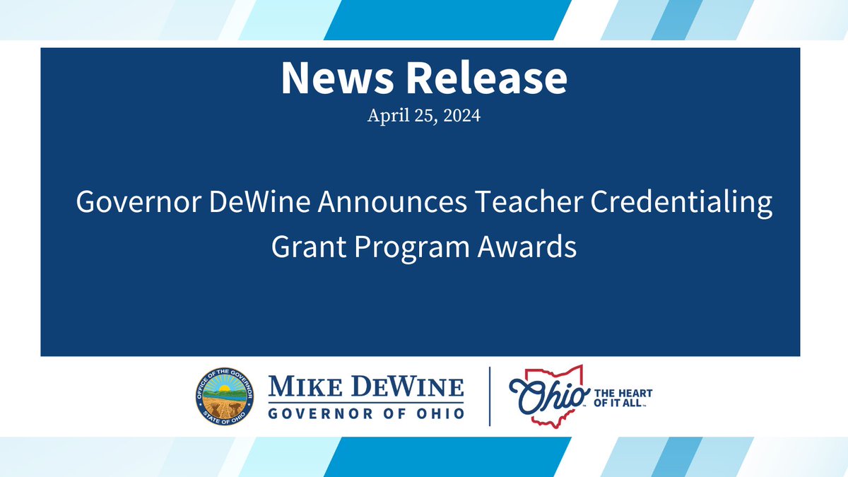 Today I announced the recipients of $3 million in grants to create programs for teachers who need to complete additional qualifications to teach college courses under the College Credit Plus program. These grants will empower our dedicated educators to expand their expertise and…