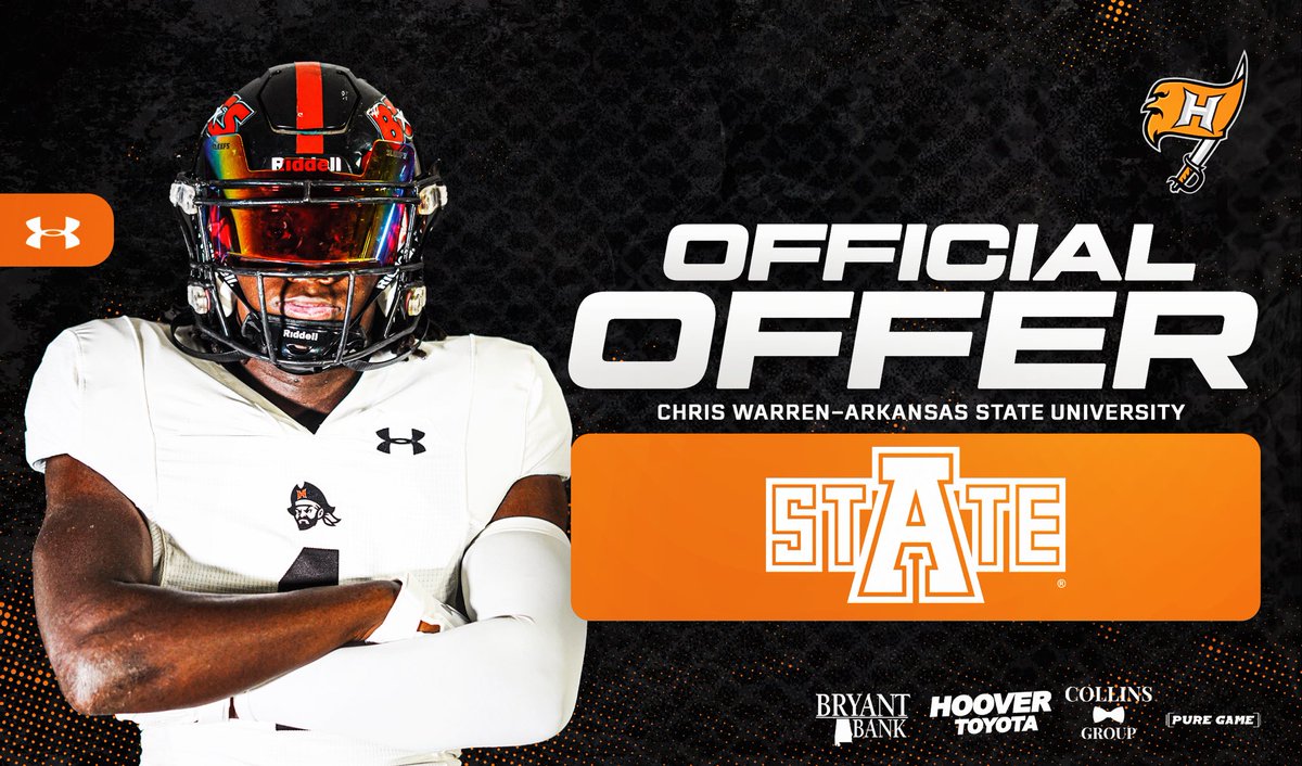 Congratulations, <a href="/chriswarrenbucs/">Chris “smiley” Warren</a> for receiving an offer from Arkansas State University! Keep pushing forward and making waves! 💪 #ArkansasStateUniversity #BucsFootball #SailsUp #NewEra