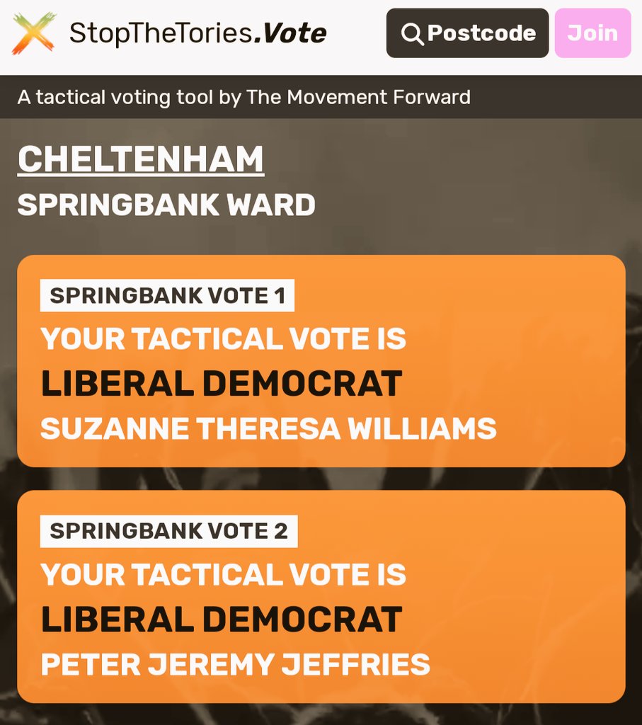 At the Cheltenham Borough Council Elections on 2nd May, Springbank residents can vote tactically to keep the Conservatives out. @MVTFWD recommends casting both votes for the Lib Dems. At the General Election, Springbank votes in Tewkesbury Constituency.