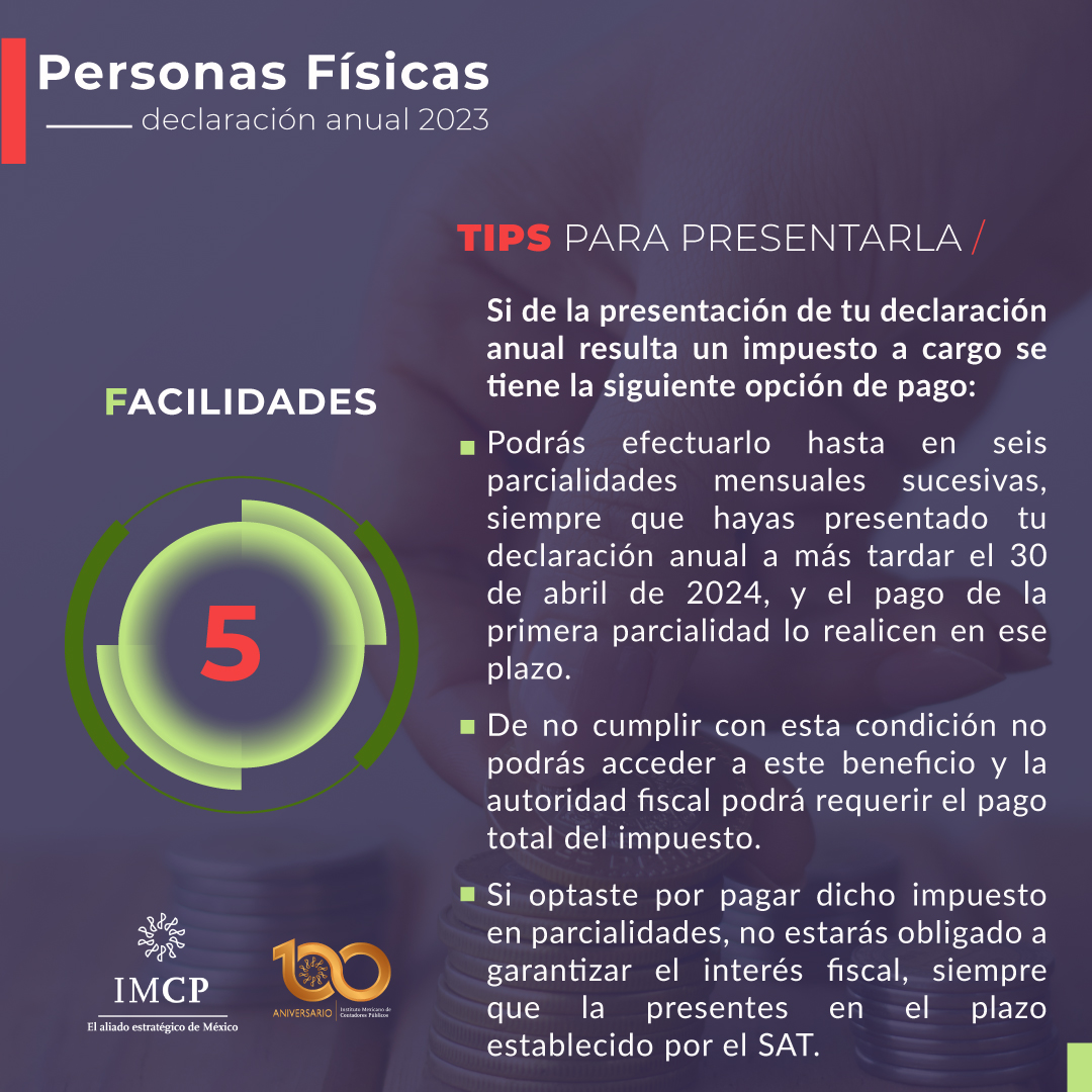 #Declara2023 | Recuerda que hay facilidades para el pago de impuestos, derivados de la declaración anual de personas físicas.  Aquí los detalles 👇🏽