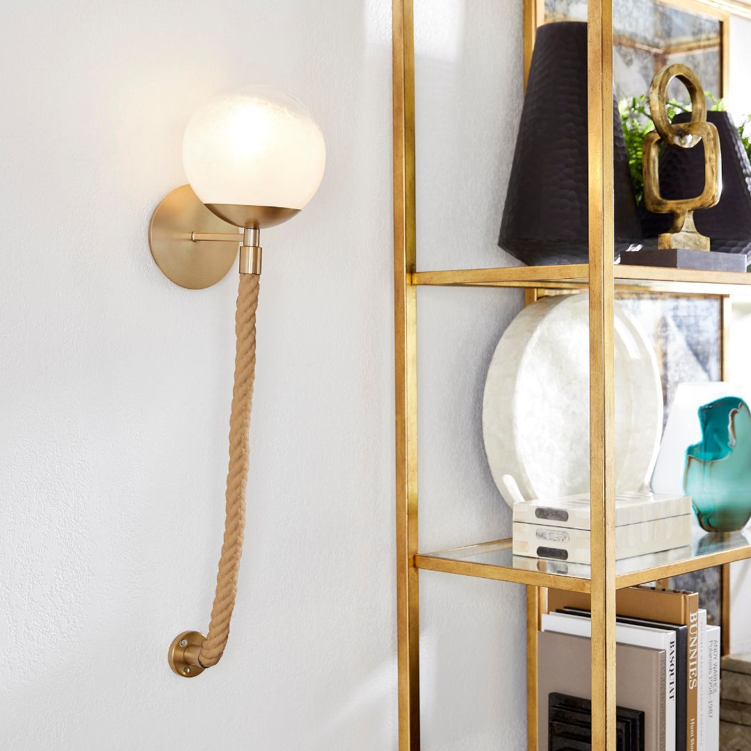 CyanDesignHome's tweet image. Now available in a new finish!⚓ The Rockport Collection captivates with complex details in milky glass spheres, crafted with aged brass accents and nautical-inspired rope for a vintage allure. 🌊 #cyandesign #cyanspring24 #designoutloud