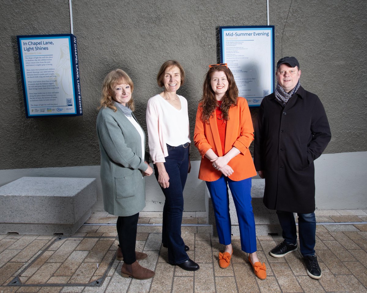 roscommoncoco's tweet image. 💙 A new Poetry Laneway was launched earlier in Roscommon's Chapel Lane, as part of the programme ‘Living Laneways’.

It features works from Jane Clarke, Louise G. Cole and Dani Gill with collaboration from composer Phil Robson. 
 
#TheArtsCouncil  #CreativeIreland  #LGMA