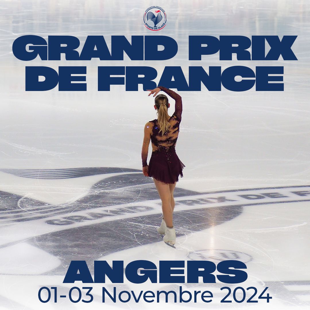 📆 Nous vous donnons rendez-vous en novembre 2024 à l'Iceparc d'Angers pour une nouvelle édition du Grand Prix de France ! Après la réussite de 2023, nous sommes heureux revenir dans la ville d'Angers pour vous présenter l'une des plus grandes compétitions mondiales de patinage😍