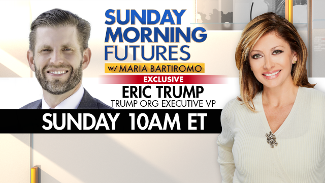 This weekend on @SundayFutures with @MariaBartiromo, an exclusive interview with Trump Organization Executive Vice President @EricTrump. Sunday at 10am eastern on @FoxNews