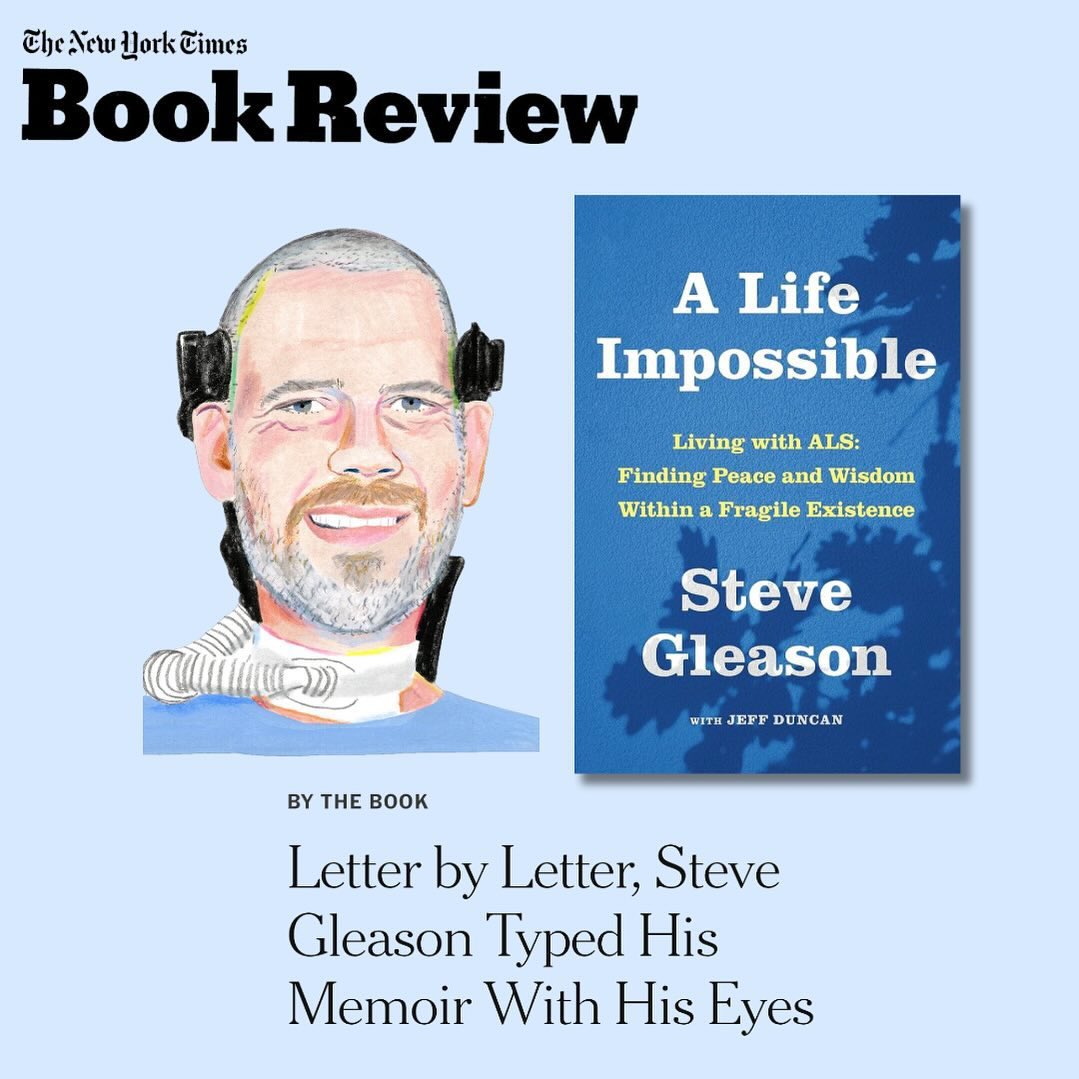 Thanks, @nytimesbooks • The New York Times released an illuminating interview with Steve Gleason for their “By the Book” series! 🦋”To relive the most lacerating and vulnerable times of my life, then to share those experiences in a raw, truthful human way, rather than a heroic…