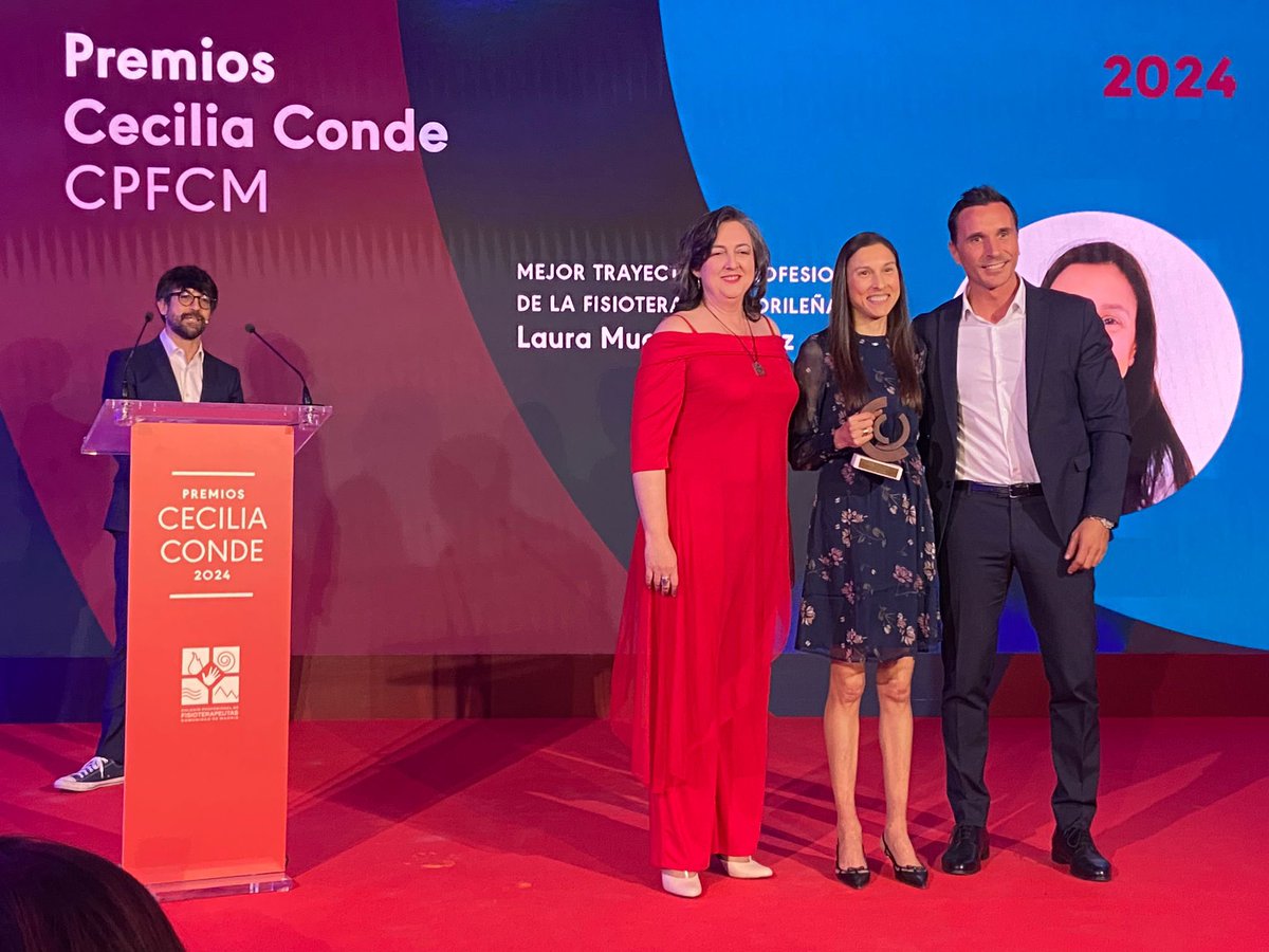 🎖️Premio Cecilia Conde 2024 a la Mejor Trayectoria Profesional de la Fisioterapia Madrileña a: Laura Muelas Gómez.
Hay quienes tienen talento, pero lo mejor es haber nacido para algo. Tu camino es largo. Gracias Laura 
#IIPremiosCecilaConde