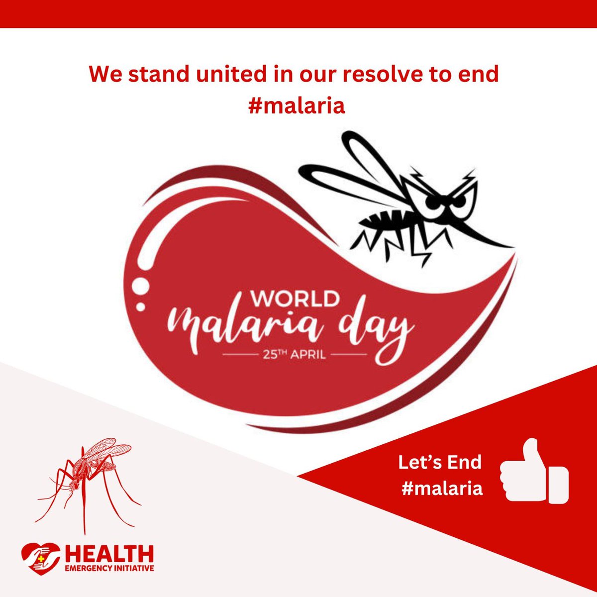 Let's unite on World Malaria Day to fight this preventable disease. Join Health Emergency in saving lives. Together, we can end malaria. Visit: hei.org.ng/get-involved/ #thatnoneshoulddie #ngofund #helpout #liveandnotdie #hei #charity #EndMalaria #WorldMalariaDay